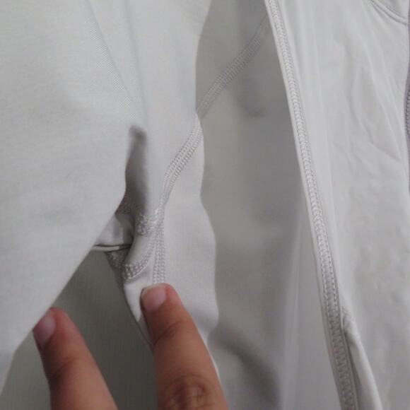 Athleta Womens Sz S Light Gray Whistler Fuse Half Zip Top Athletic Athleisure - Picture 4 of 10